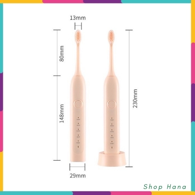 [HÀNG ĐẸP]Bàn Chải Điện Đánh Răng Công Nghệ Rung Sonic Sợi Dupont 2 MÀU thế hệ mới chăm sóc răng toàn diện HNH009