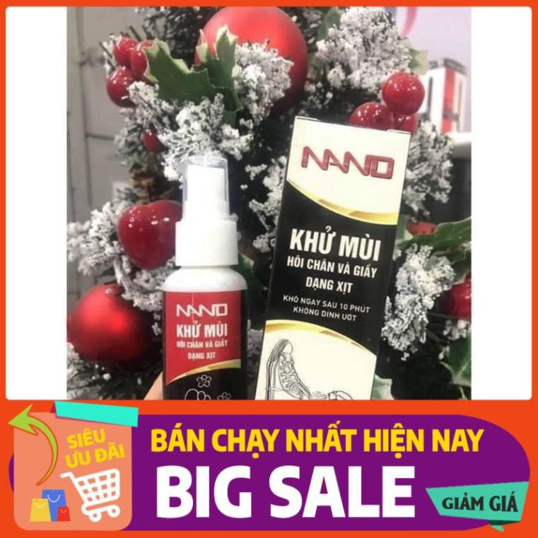 Xịt khử mùi hôi chân nano, xịt mũ bảo hiểm- Khử mùi hôi giày, hôi chân triệt để.