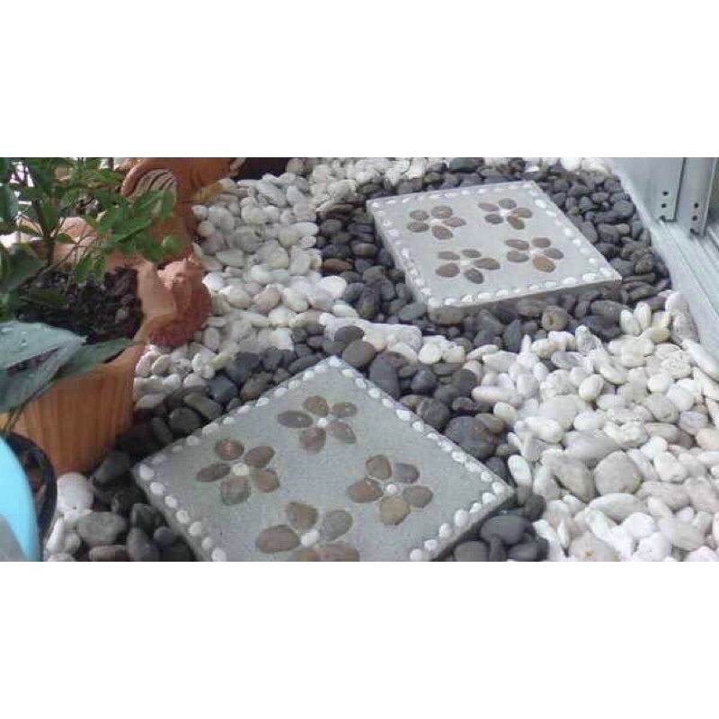 [500GRAM] Sỏi Cuội Trắng Trang Trí Sân Vườn, Chậu Cây, Hồ Cá, Thuỷ Sinh