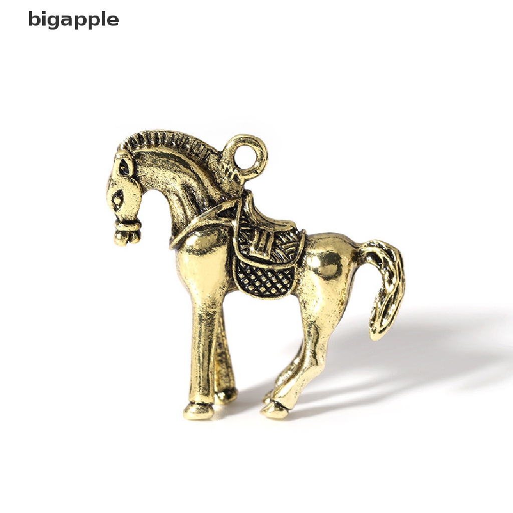bigapple Vintage solid Imitation Brass handmade craft Zodiac animal ornament Keychain RDG