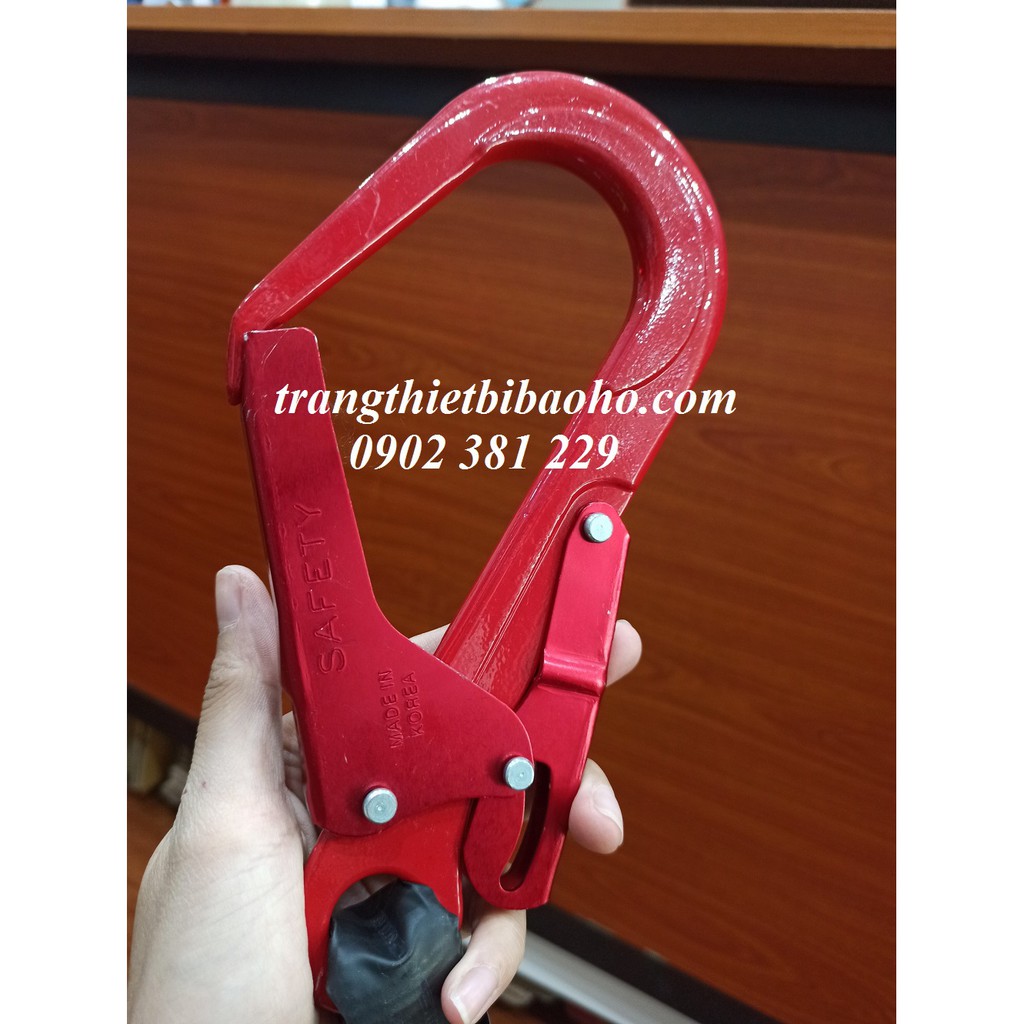 Dây an toàn toàn thân 2 móc nhôm thun đàn hồi giảm sốc sốc Hàn Quốc - DTT-HQ-2MN-GS(DH)