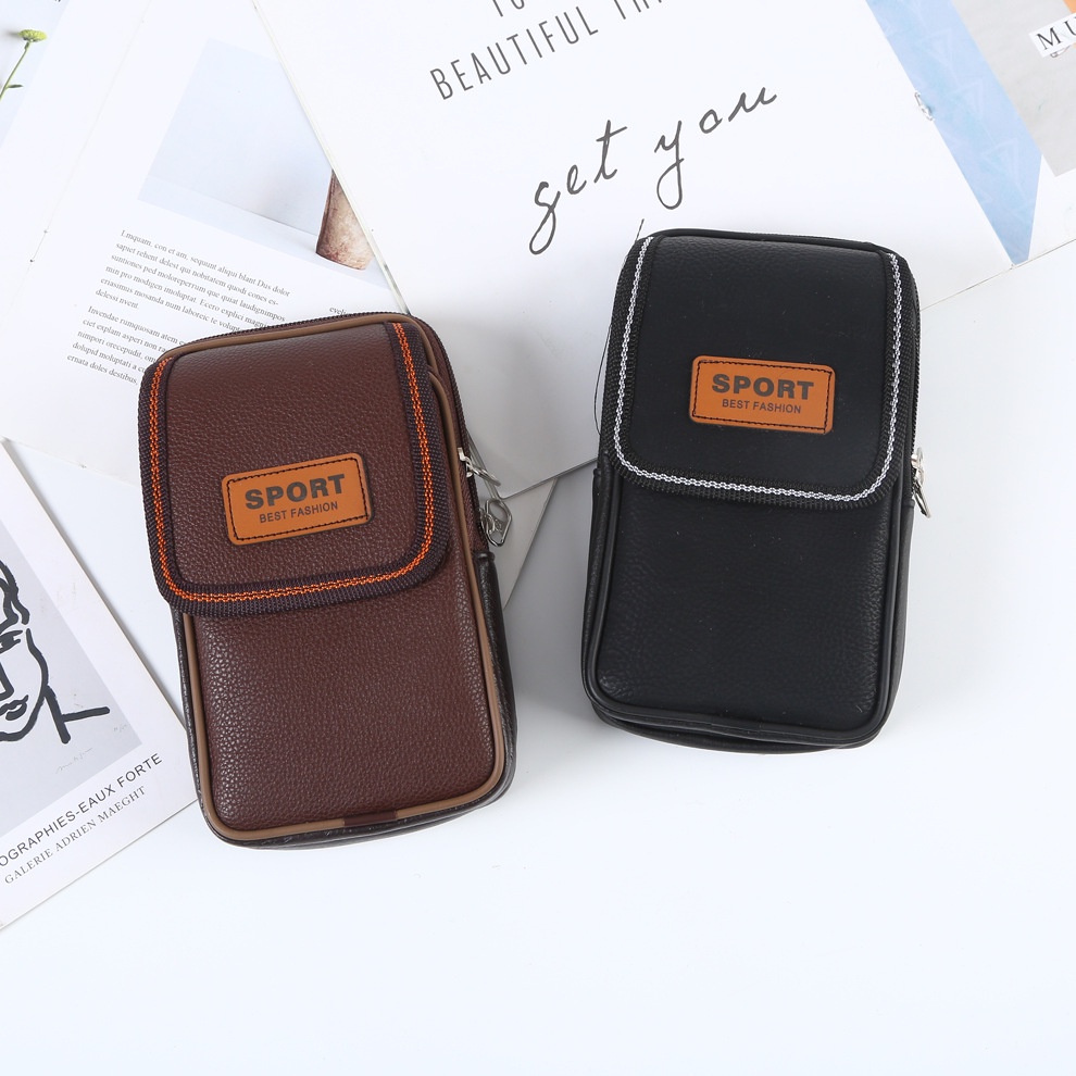 Túi Da Pu Đeo Hông Đựng Điện Thoại Đa Năng Tiện Dụng