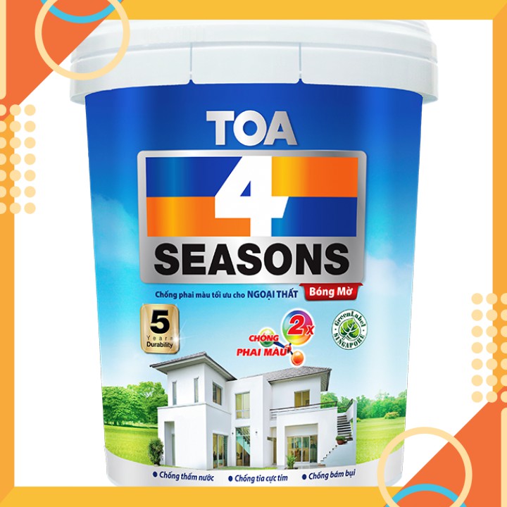 SƠN NƯỚC NGOẠI THẤT [Xả Kho] TOA 4 SEASONS BÓNG MỜ