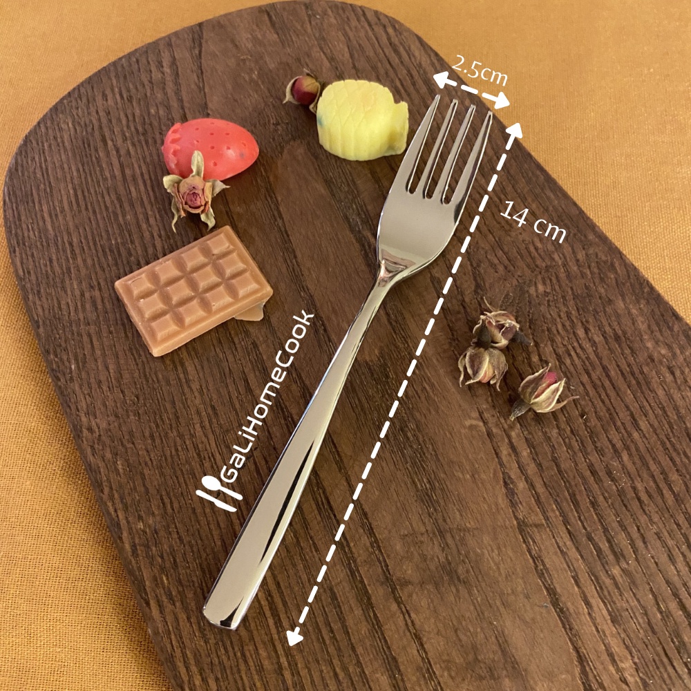 Dĩa, nĩa ăn bánh, ăn trái cây inox 304 SOLA phong cách Châu Âu sang trọng cao cấp | GaliHomecook Dessert plate DiaSOLA-3