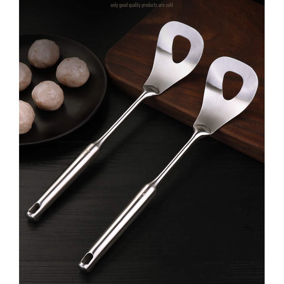 Muỗng nặn thịt viên inox 304 SSGP muỗng inox ko gỉ làm mọc chả dụng cụ làm cá viên thịt viên tiện lợi 27.5x6cm