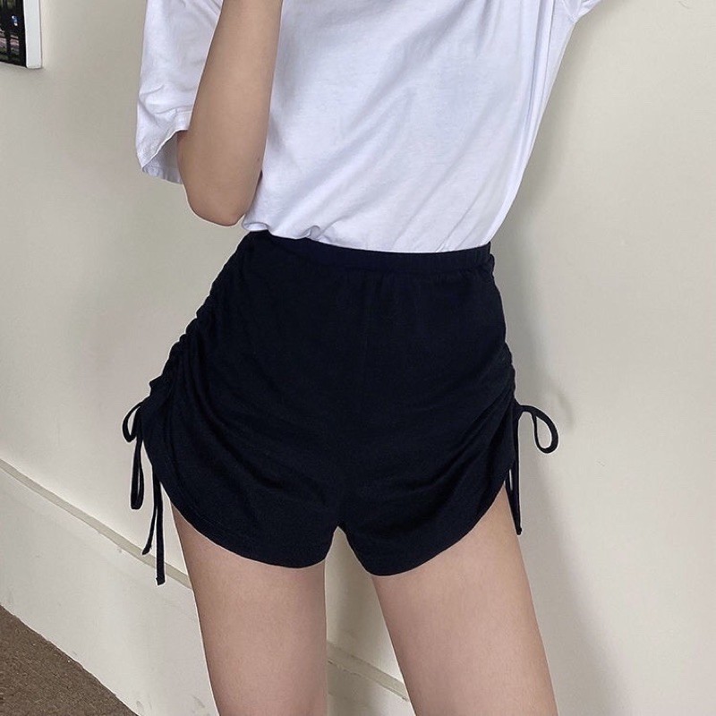 quần đùi coton dây rút hai bên