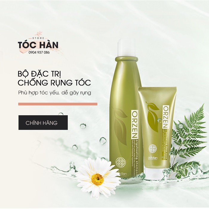 Bộ dầu gội và mặt nạ ngăn rụng tóc 🌱 Combo chống rụng tóc, làm dày tóc hiệu quả Orzen Hàn Quốc