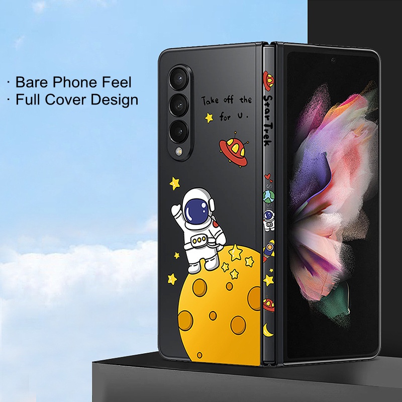 Ốp Điện Thoại Trong Suốt Chống Trầy Xước Họa Tiết Hoạt Hình Cho Samsung Galaxy Z Fold 4 3 Galaxy Z Fold4 5G