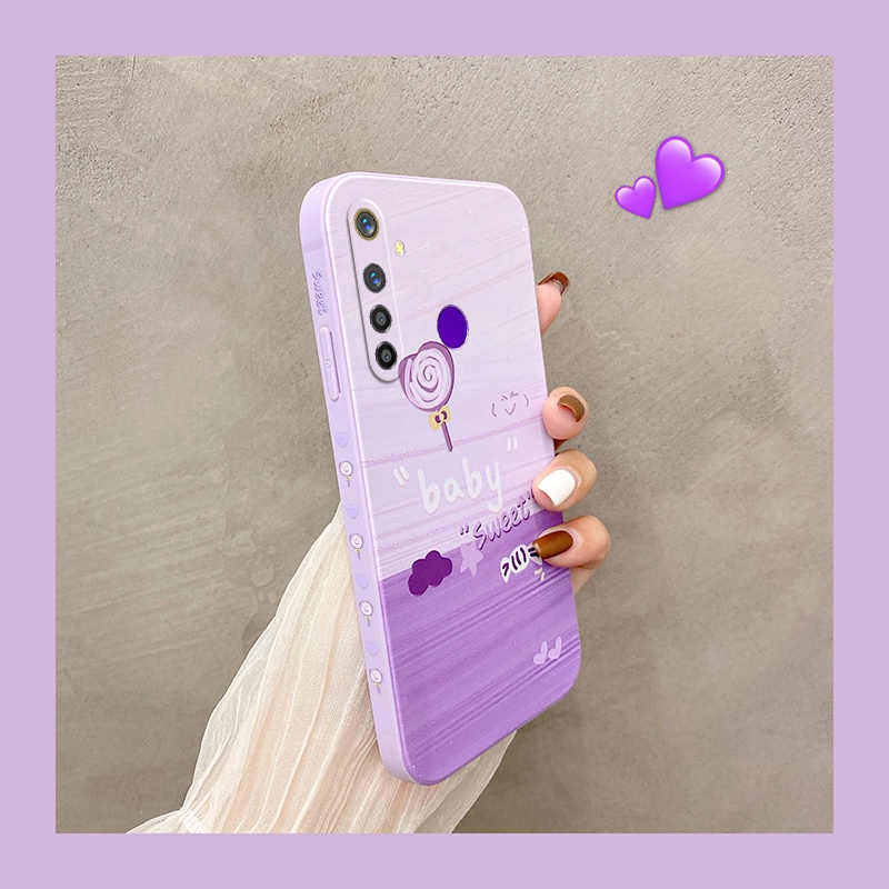 Ốp lưng Realme 5 ốp lưng  Realme 5i ốp lưng Realme C3 ốp lưng Realme 6i ốp lưng realme 5i 5s Ốp Điện Thoại Viền Thẳng Họa Tiết Tranh Sơn Dầu Sáng Tạo