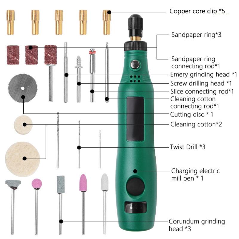 Bộ máy khoan điện 3 tốc độ mini tiện dụng