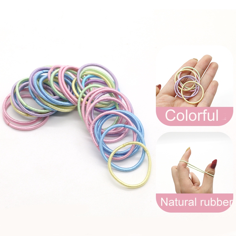 Dây thun cột tóc nhiều màu kèm hộp đựng hình trái tim