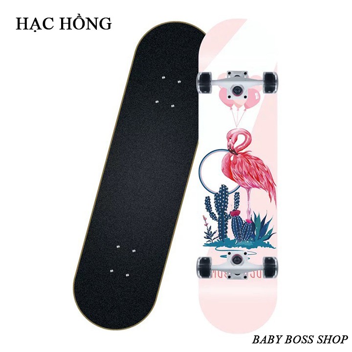 Ván trượt skateboard thể thao chất liệu gỗ phong ép cao cấp 8 lớp mặt nhám