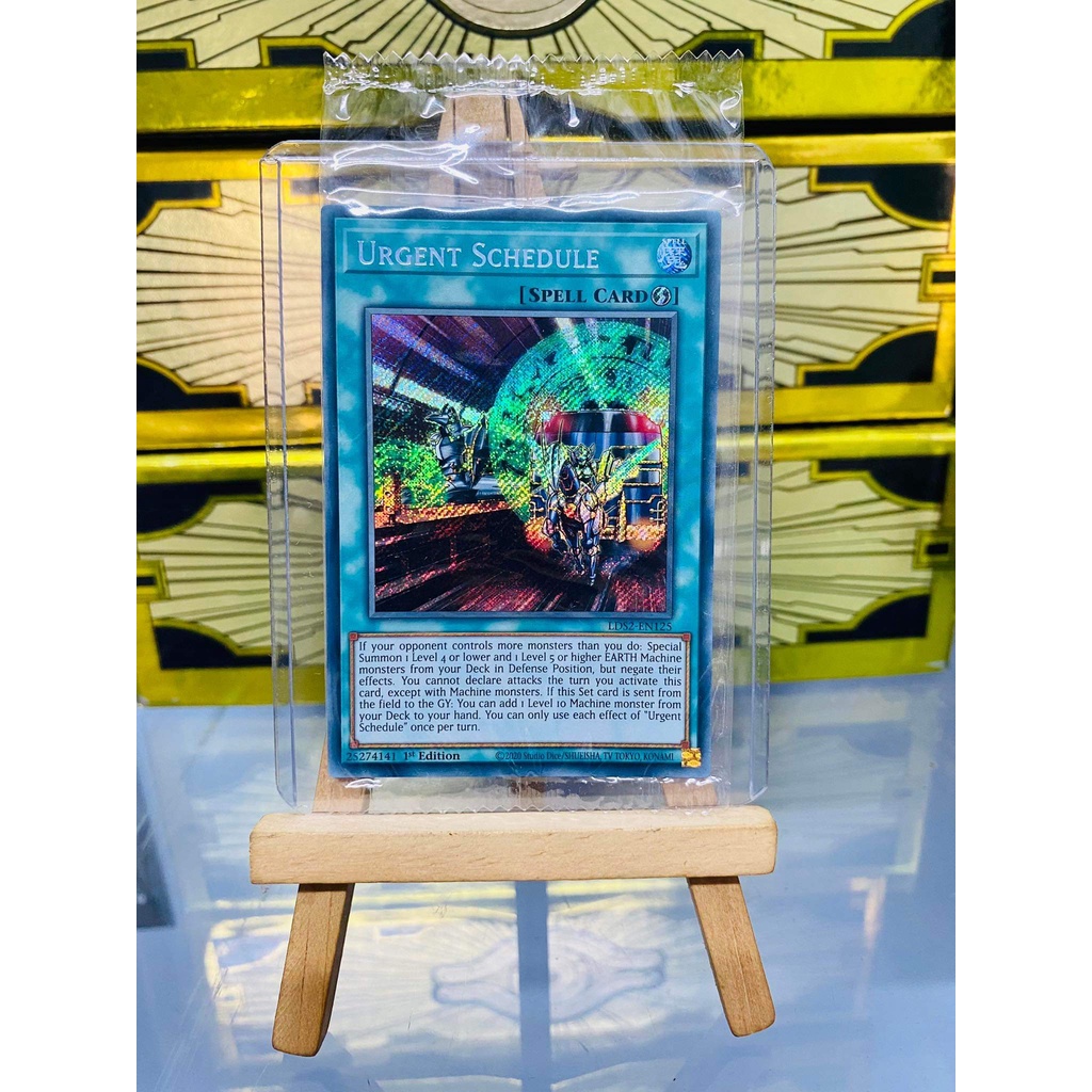 [ Dưa Hấu Yugioh ] Lá bài thẻ bài Urgent Schedule (còn Seal) - Secret Rare - Tặng bọc bài nhựa bảo quản