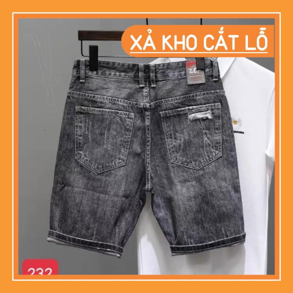 Quần short nam tenji sh232tj short jean nam xám rách xước phong cách tenji store 6 (44-75kg)