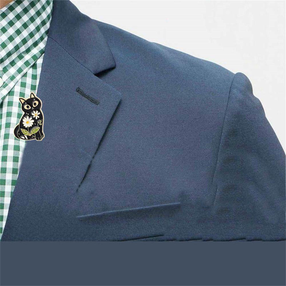 Trâm Cài Áo Hình Nhím Hoa Cúc Nhím / Mèo / Cáo Màu Đen Kiểu