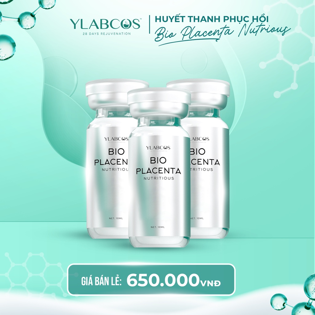 Bio Placenta Huyết Thanh Siêu Phục Hồi Ylabcos ,Giúp Dưỡng ẩm da,ngăn ngừa lão hóa,làm mờ vết thâm,nám,sạm,tàn nhang