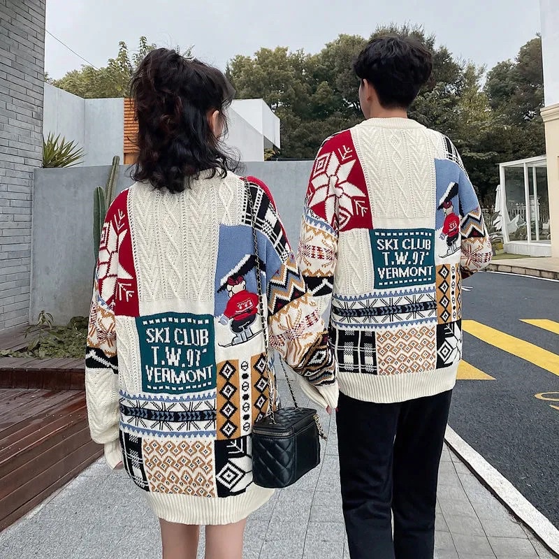 Áo len đôi hoạ tiết - Chất len có dãn hàng Quảng Châu mẫu 2021