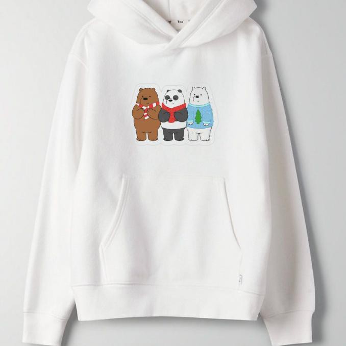 Áo Hoodie Họa Tiết We Bare Bears Giáng Sinh Phiên Bản Giới Hạn Size M-Xxl 03