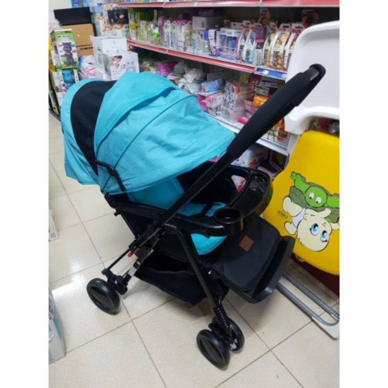 Xe đẩy trẻ em cao cấp 2 chiều Seebaby T11 có lò xo giảm xóc kèm đệm lót mềm và màn chống muỗi - Bảo hành 1 năm