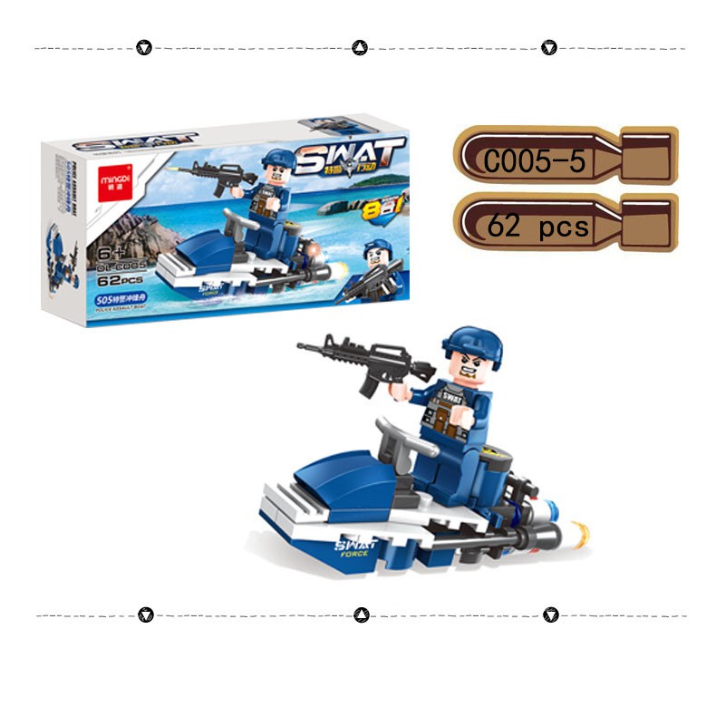 Bộ đồ chơi lắp ghép hình máy bay trực thăng cực to 19x4,5x9,4cm