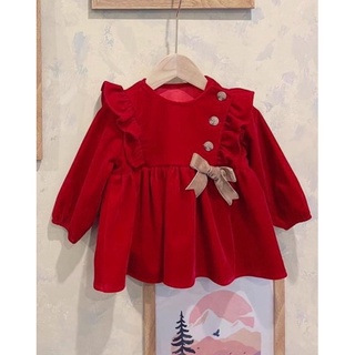 [SALE ]Váy nhung bé diện Tết