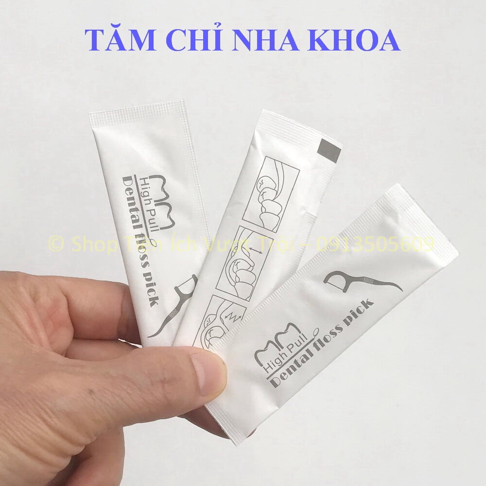 Tăm chỉ nha khoa 2 đầu, làm sạch kẽ răng, gói riêng từng cái, đảm bảo vệ sinh, lịch sự, dễ mang theo-Tiện Ích Vượt Trội