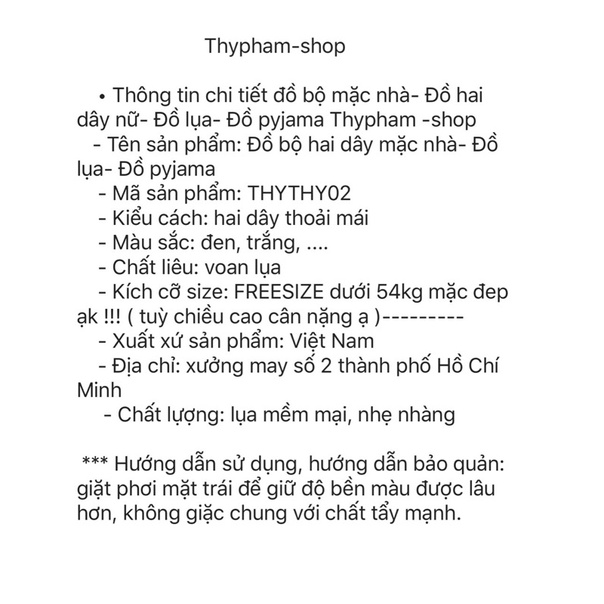 Bộ lụa hai dây mặc nhà mát