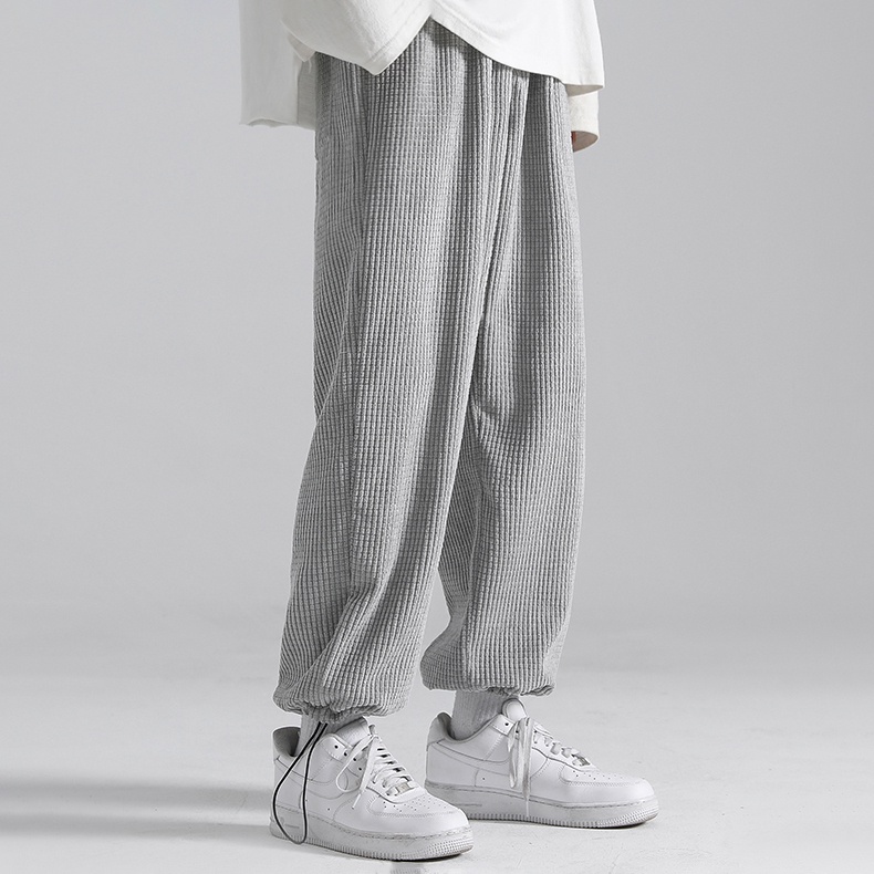 Quần Ống Rộng Nam Nữ Unisex - Rew2021 - Quần Jogger Thể Thao Ulzzang - Chất Nỉ Tổ Ong Cạp Chun Dây Rút Gấu - 3 Màu