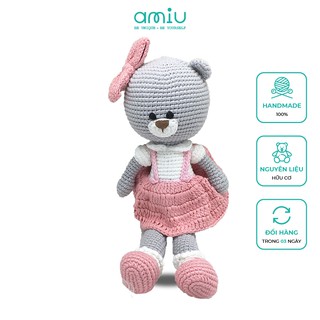 Gấu bông móc len Amigurumi cao cấp Amiu Việt Nam - Gấu Olive handmade - SP000378