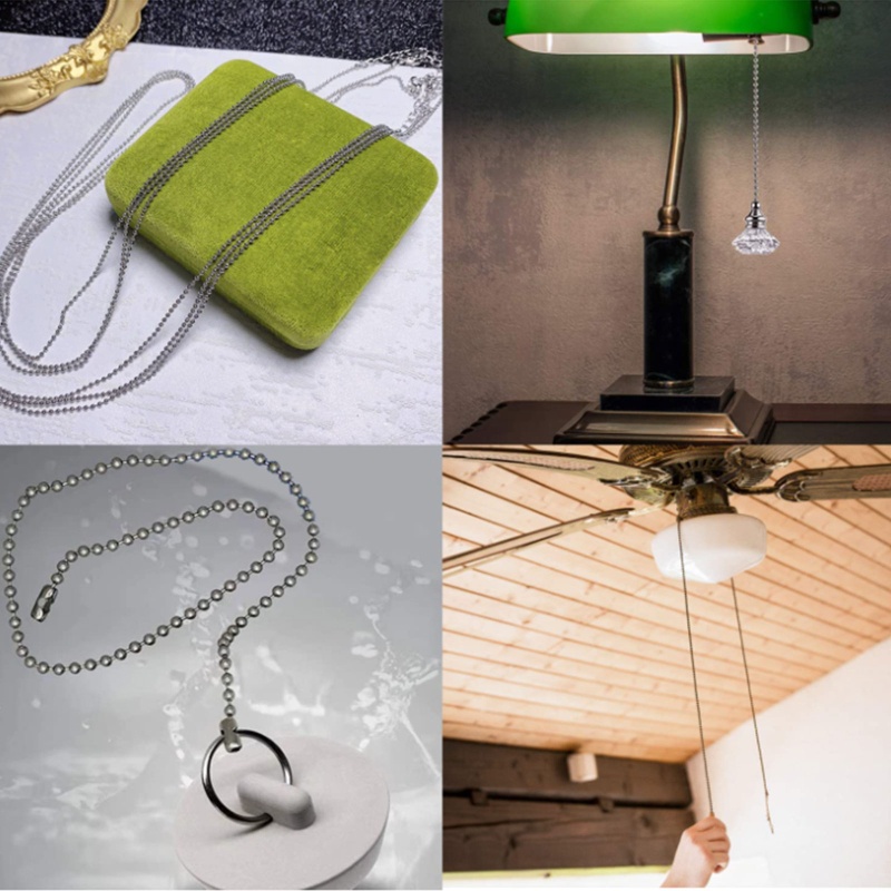 Vòng cổ Dạng Chuỗi Hạt Bằng Thép Không Gỉ 33ft DIY