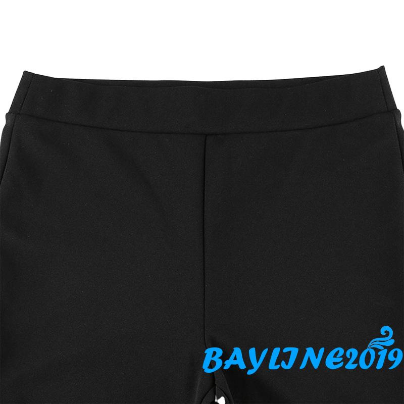 Quần Dài Ống Loe Lưng Cao Màu Trơn Thời Trang Đường Phố Cho Nữ