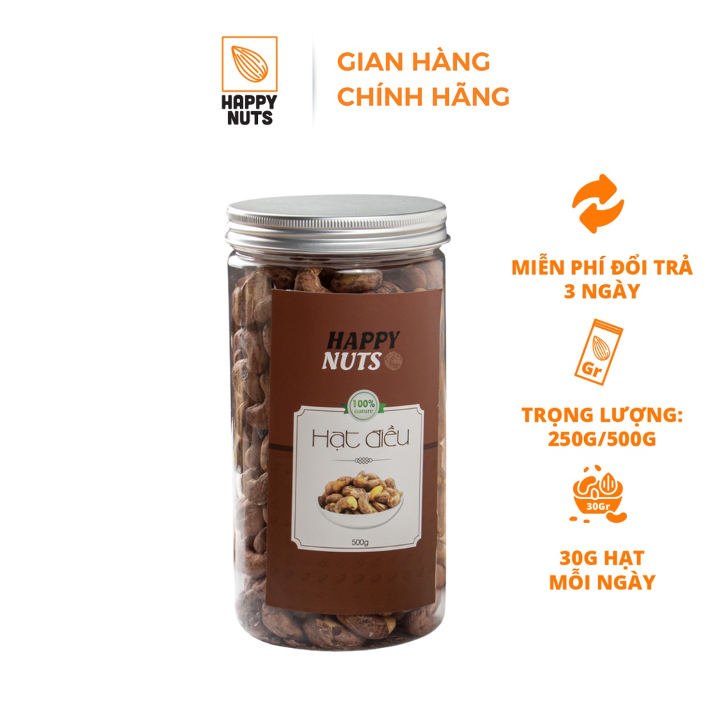 Hạt điều rang HAPPY NUTS - Vỏ lụa