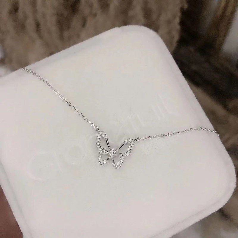 Vòng cổ Mặt Hình Bướm Đính Đá Đơn Giản Thời Trang