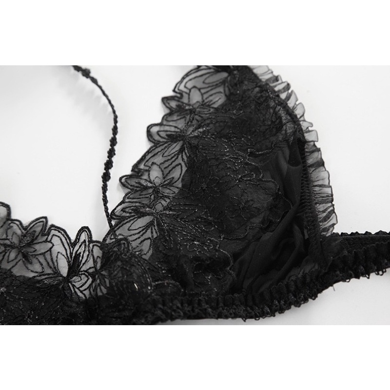 Nội Y Ren Viền Hoa Cao Cấp Gợi Cảm Với Đai Eo Garter • Nội Y Mặc Nhà Quyến Rũ • Cosplay Sexy • QR501