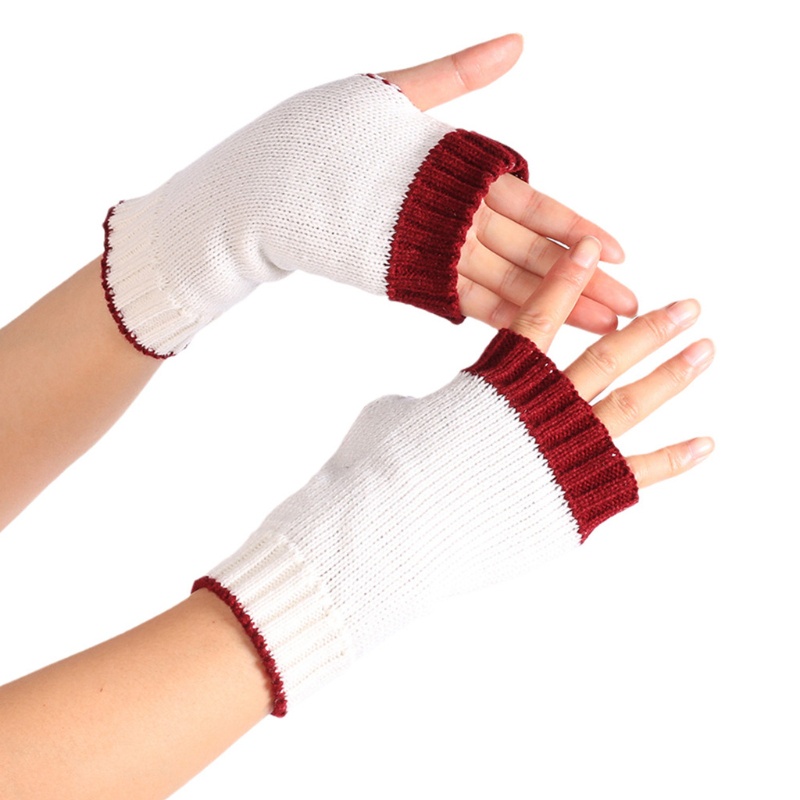 Găng Tay Dệt Kim Nửa Ngón Phù Hợp Với Mùa Đông Cho Thanh Thiếu Niên