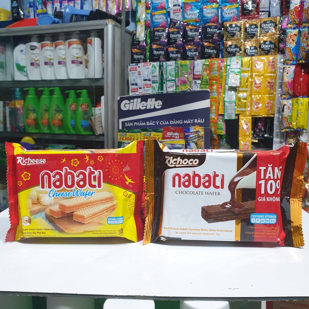 COMBO 5 GÓI BÁNH NABATI KEM XỐP VỊ PHÔ MAI / VỊ SOCOLA ( 52G/Gói )