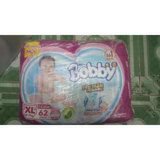 (Mẫu mới rãnh thấm kim cương ) Tã dán bobby m76,L68,XL62