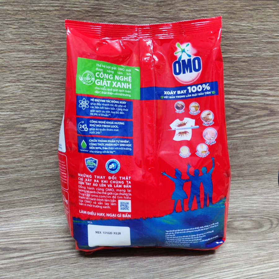 Bột giặt OMO sạch cực nhanh gói 1,2kg