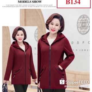 Áo khoác nỉ nữ trung niên