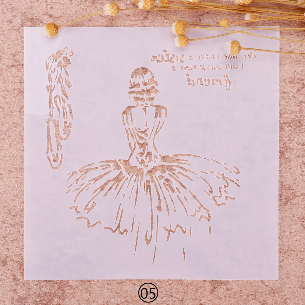 Tấm hoạ tiết giáng sinh phun sơn trang trí thiệp