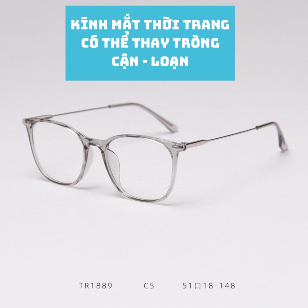 Gọng kính cận nam nữ - Kính gọng vuông đẹp hợp thời trang 1889