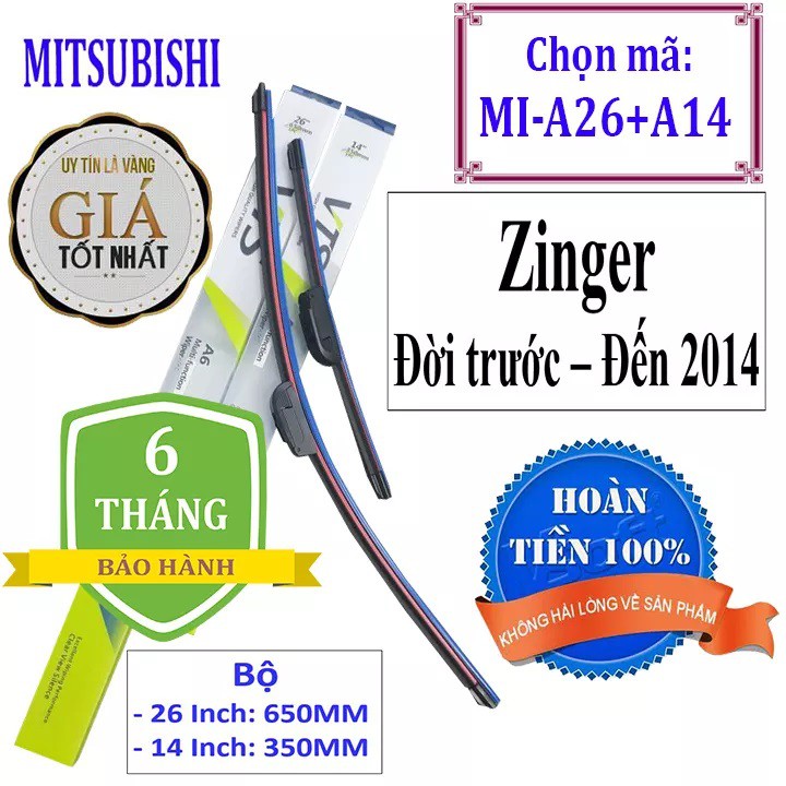 Cần gạt nước ô tô Mitsubishi Zinger Đời trước - Đến 2014 - Và các dòng xe khác của hãng Mitsubishi - vo2_store