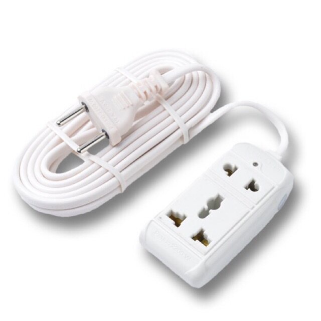 Ổ cắm điện liền dây du lịch VINAKIP đa năng 2 lỗ 2 chạc và 3 chạc, Dây 2m, 3m
