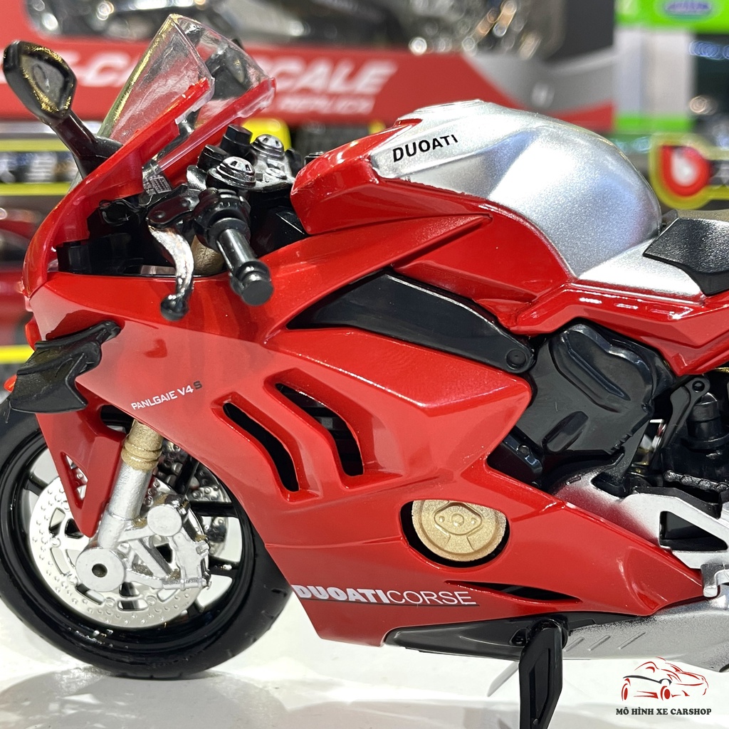 Mô hình xe Ducati V4s Corse tỉ lệ 1:12 HUAYI MODEL 2 màu