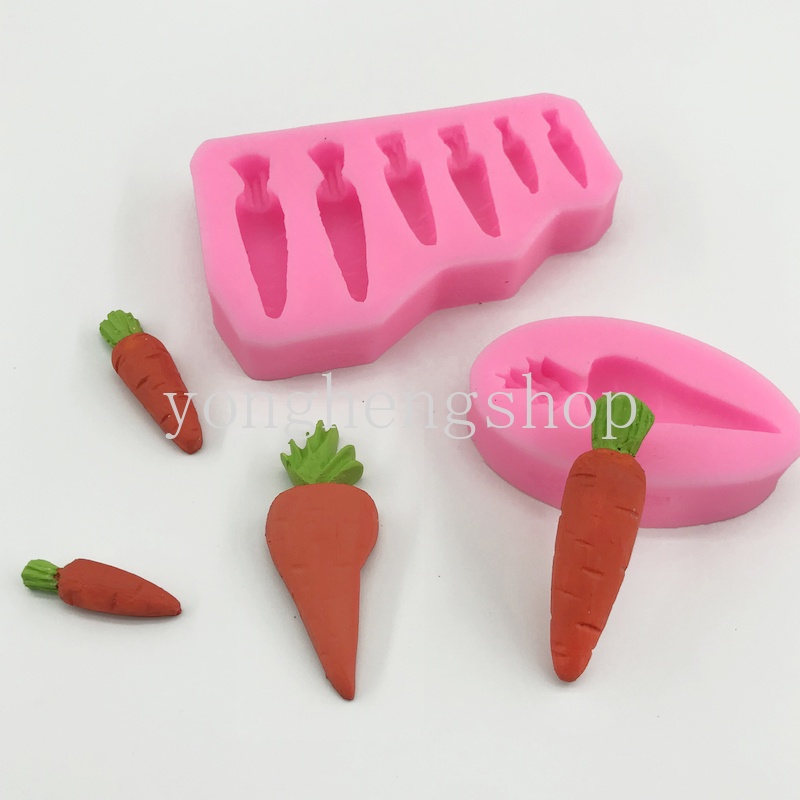 Khuôn Silicon Làm Bánh Kẹo Hình Củ Cà Rốt 3D Dễ Thương