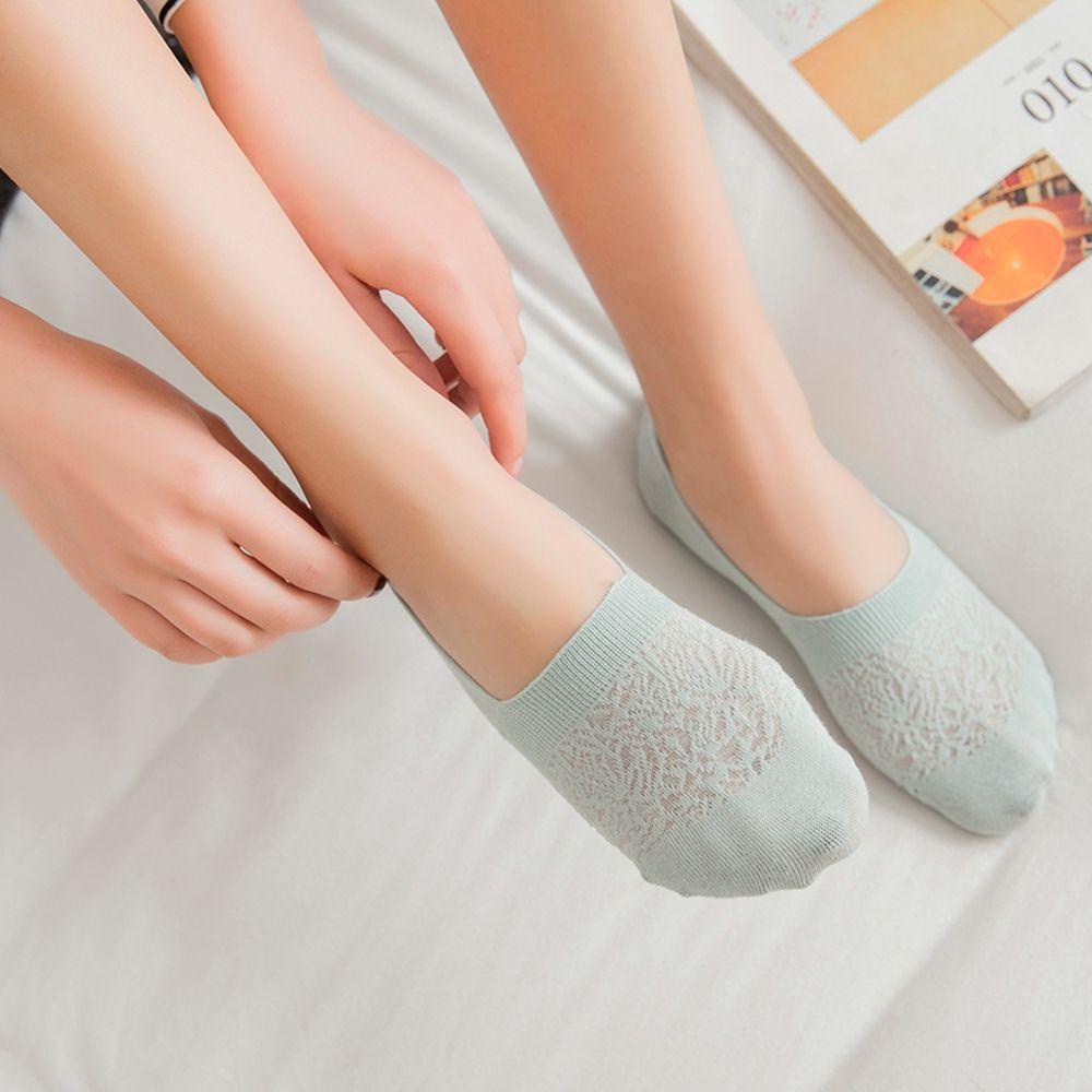 Vớ Thuyền Bằng Cotton Tàng Hình Chống Trượt Cho Nữ
