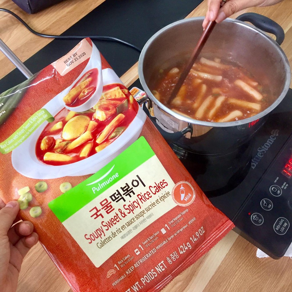 [Chỉ giao tại Hà Nội] Bánh gạo cay Tteokbokki Hàn Quốc Pulmuone gói to 424g