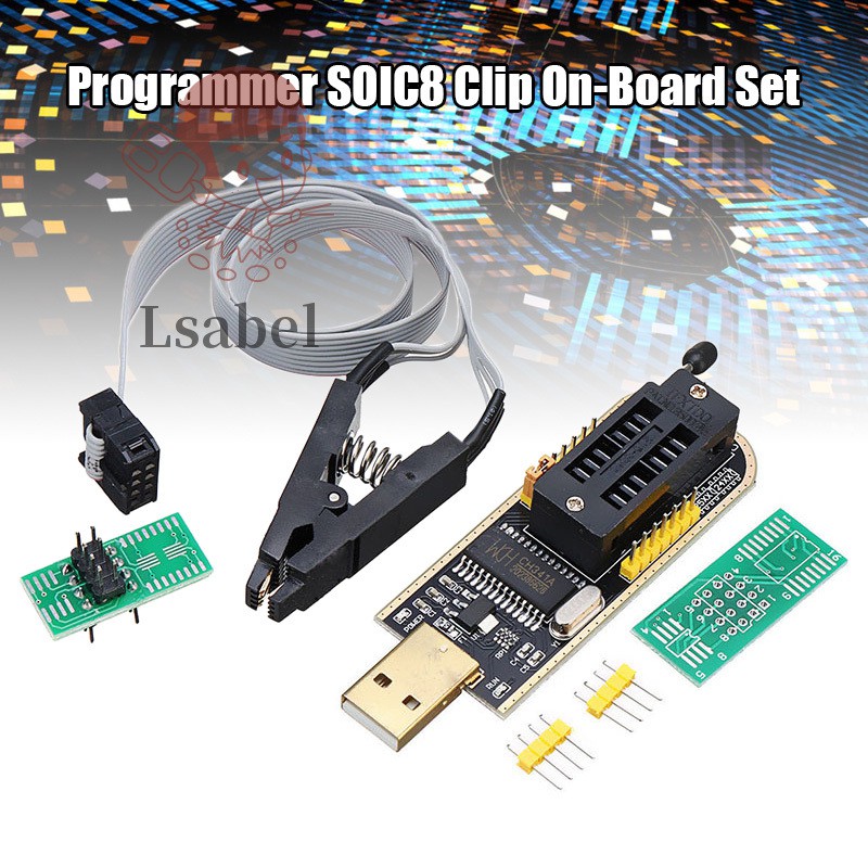 Usb Lập Trình Ch341A 24 25 Series Eeprom Flash Bios Soic8