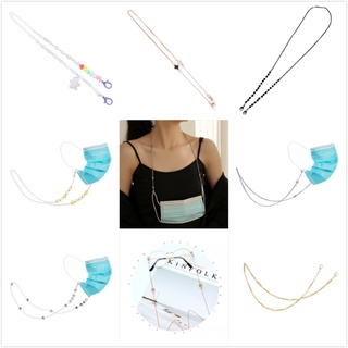 1 Dây Đeo Kính Chống Mất Bằng Hợp Kim Kim Loại Đính Đá Màu Đen Kiểu Dân Tộc