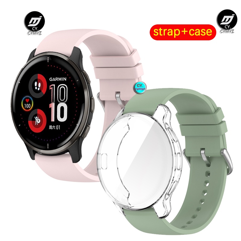 Dây Đeo Silicon Màu Trơn Có Khóa Gài Cho Đồng Hồ Thông Minh garmin venu 2 plus / venu2 plus / garmin Venus 2 plus Ốp